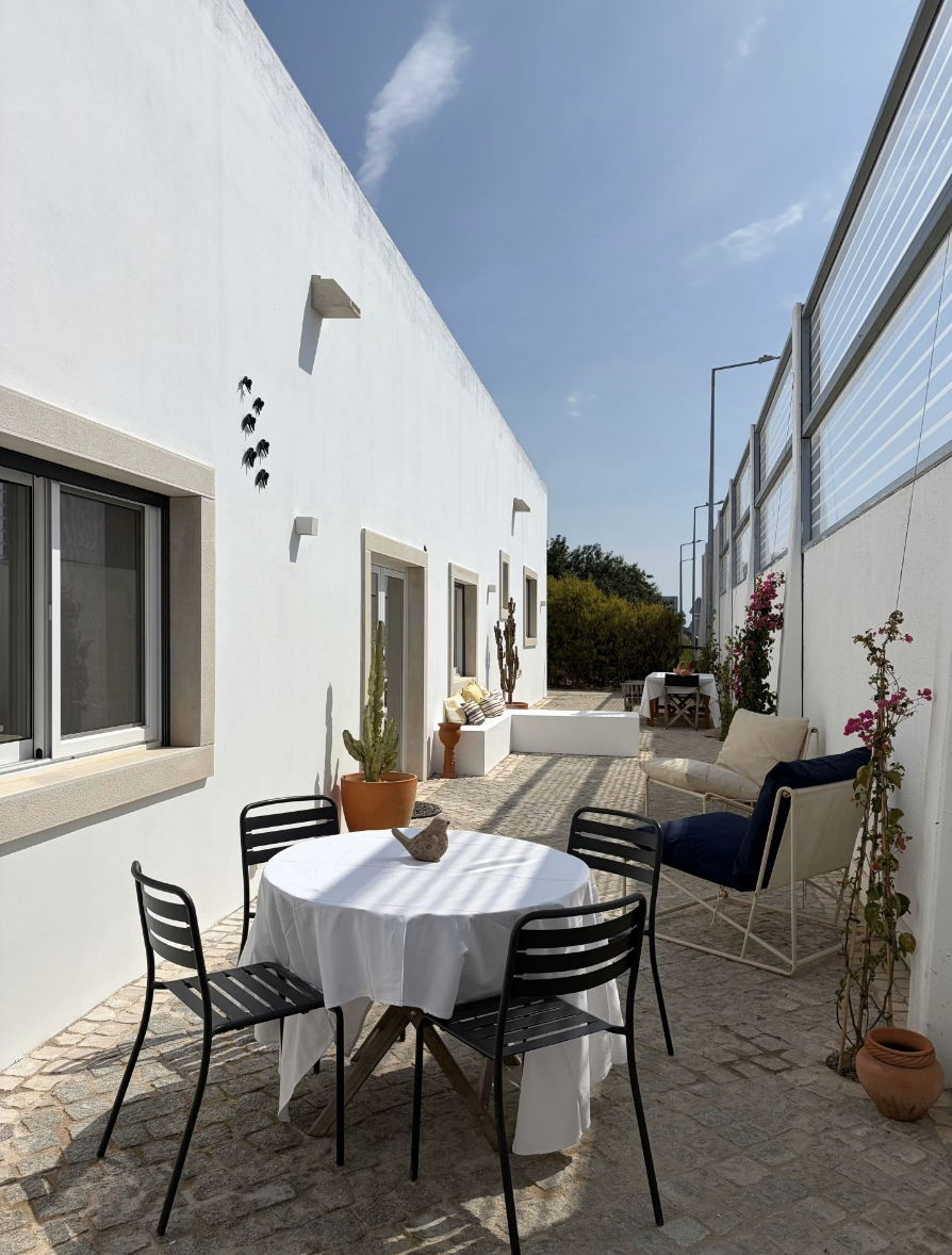 Sunny courtyard at the residency property